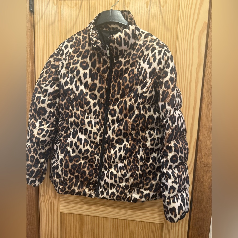 Lands' End Animal Print Puffer Jacket